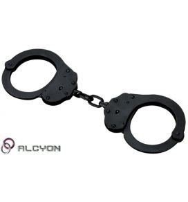 ALCYON 5050 - B ΧΕΙΡΟΠΕΔΕΣ ΜΑΥΡΕΣ OXIDE STEEL HANDCUFFS - DOUBLE LOCK